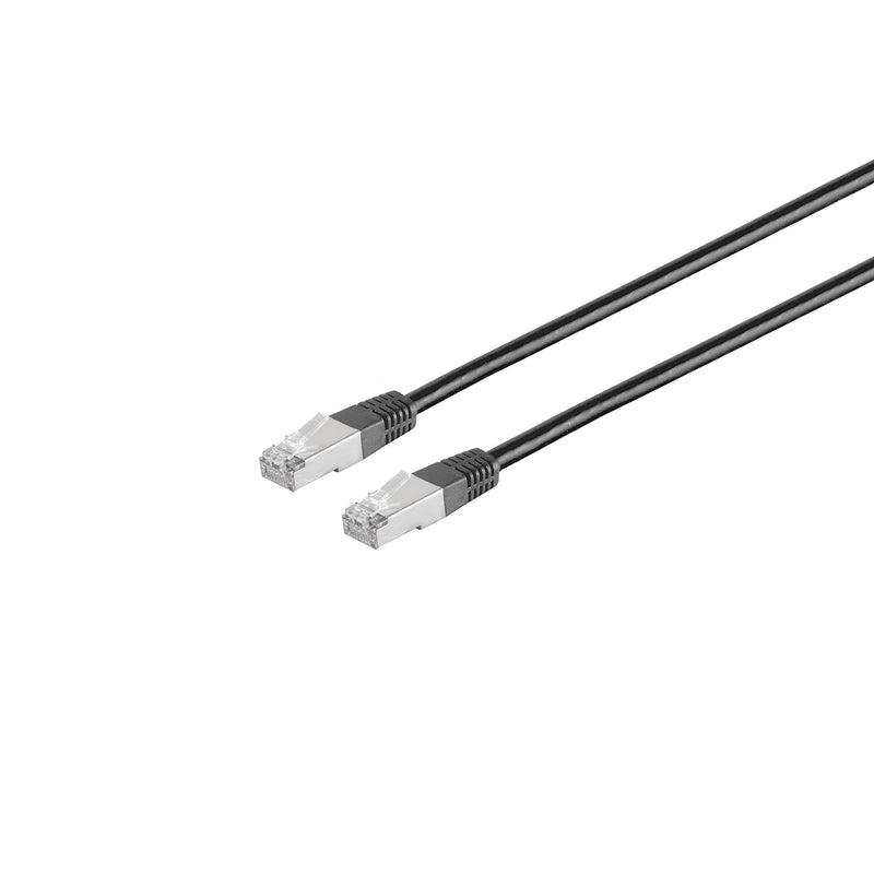 S-Conn Patch Cable Cat. 5E, F/UTP Black 1 m