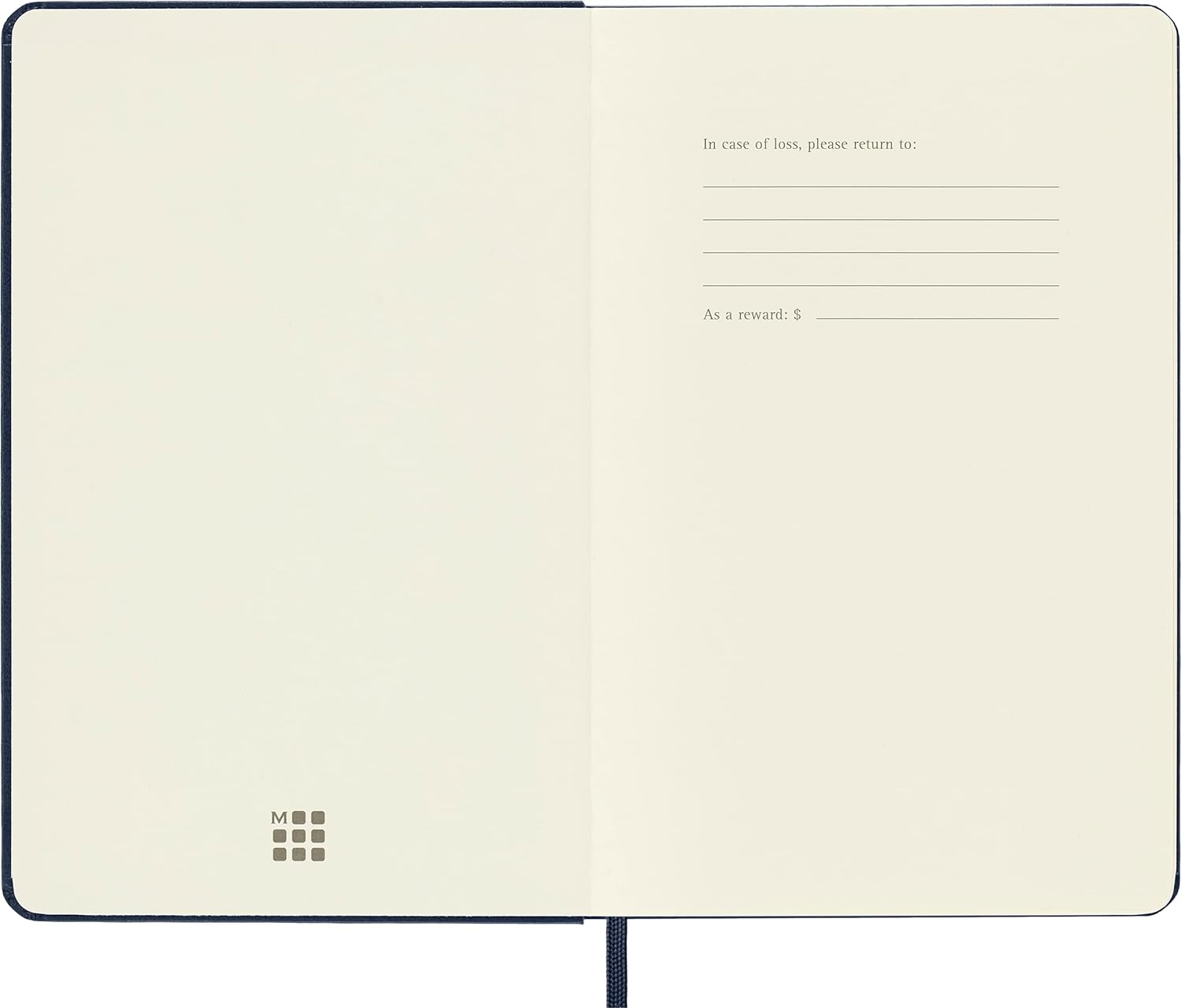 Moleskine Classic Plain Paper Notebook, Hard Cover and Elastic Closure Journal, Color Sapphire Blue, Size Medium 11.5 x 18 cm, 208 Pages Sapphire Blue Medium Plain