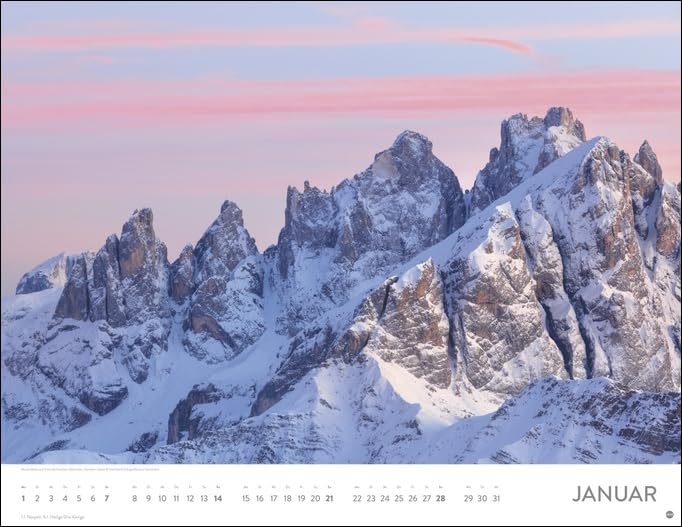 Heye Monats-Wandkalender Faszination Alpen 2024