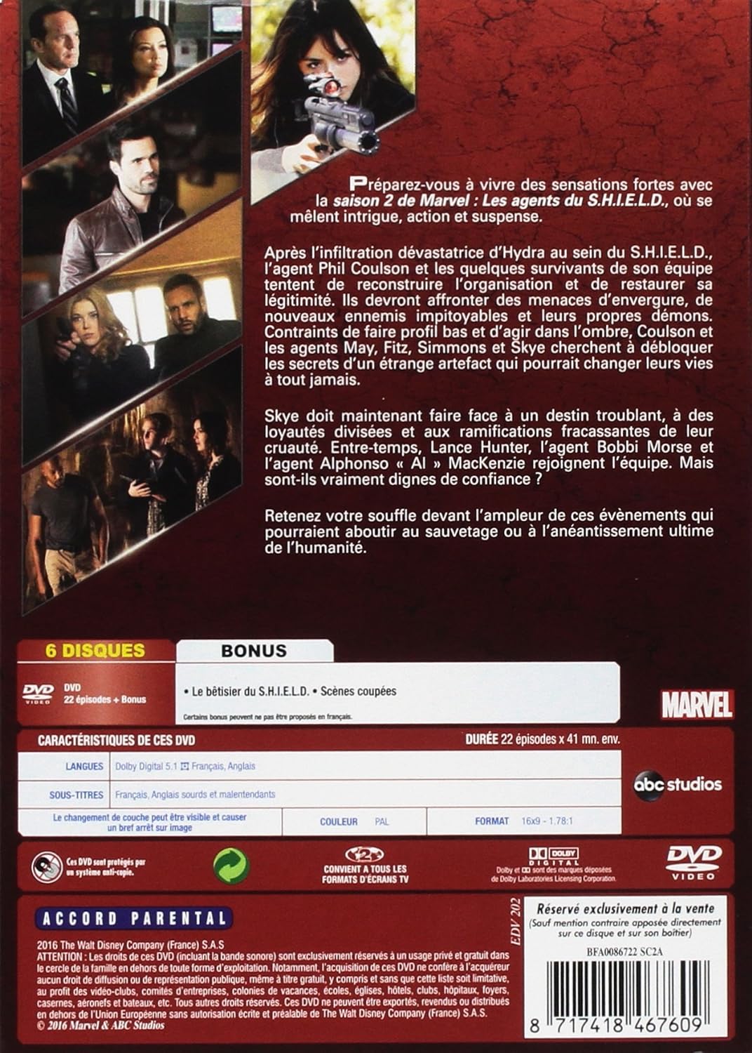 Coffret marvel : les agents du s.h.I.e.l.d., saison 2
