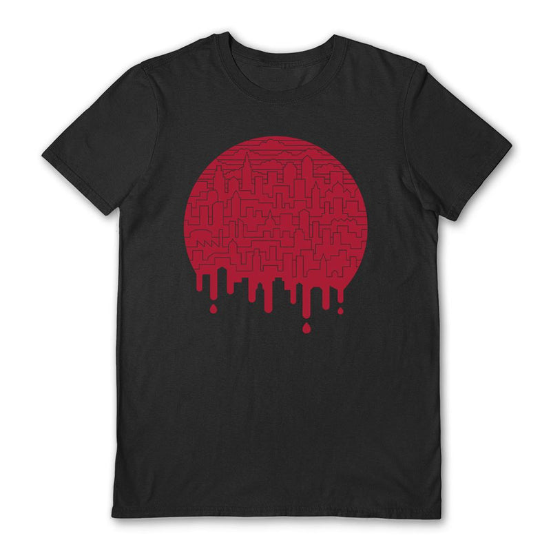 THE PAPER CRANE (PAINTED RED) BLACK UNISEX T-SHIRT