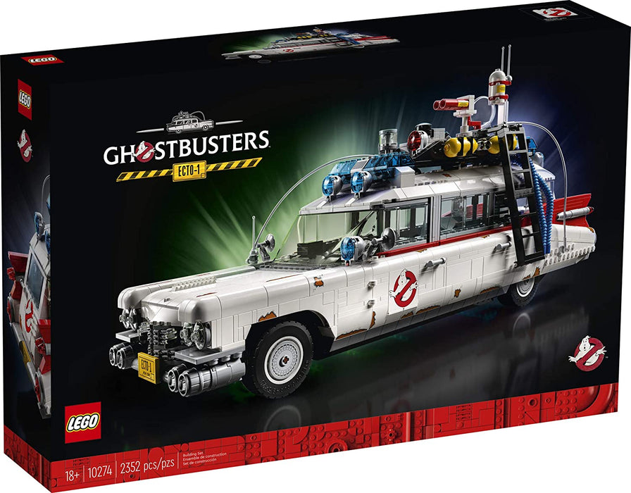 LEGO Icons Ghostbusters ECTO-1 10274 Car Kit, Large Set for Adults, Gift Idea for Men, Women, Her, Him, Collectable Model for Display, Nostalgic Home Décor Frustration-Free Packaging
