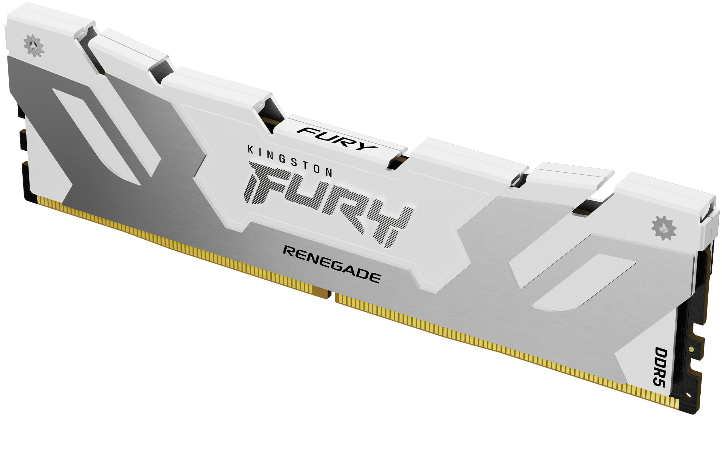 Kingston FURY Renegade DDR5 Silver/White XMP 16GB 7200MT/s CL38 DIMM Desktop Gaming Memory - KF572C38RW-16 Silver/White 16GB Single Module 7200MT/s 16Gbit