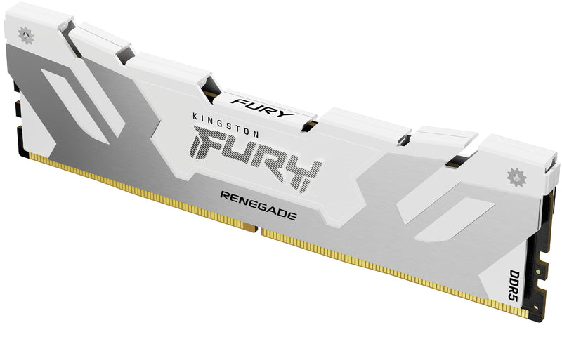 Kingston FURY Renegade DDR5 Silver/White XMP 16GB 7200MT/s CL38 DIMM Desktop Gaming Memory - KF572C38RW-16 Silver/White 16GB Single Module 7200MT/s 16Gbit
