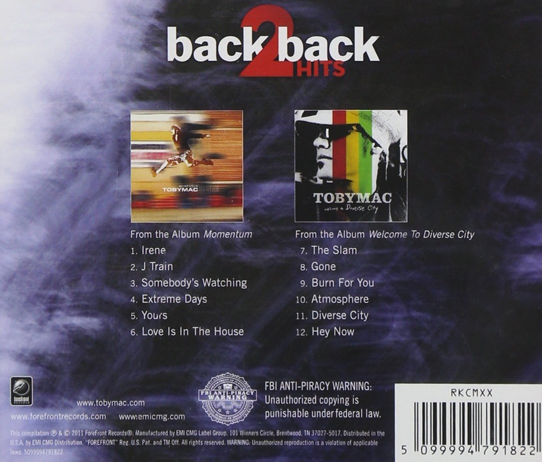 Toby Mac - Back 2 Back Hits: Momentum / welcome To Diverse City