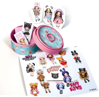 Clementoni 18658 Na Na Na Surprise lab, waterproof temporary, tattoo studio-kids' craft kits girls 7 years old, Multicolor, 4,7 x 19,8 x 19,8