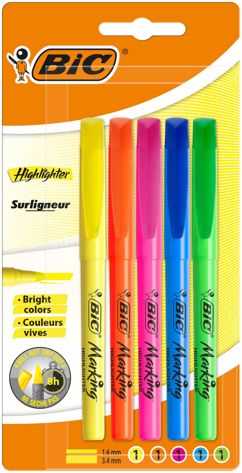 Bic Brite Liner Highlighters Assort Pk5