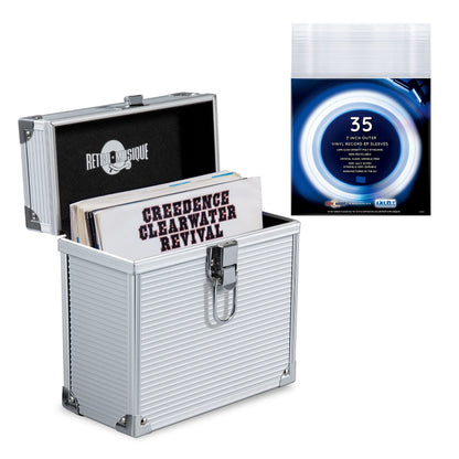 ALUMINIUM 7 INCH VINYL RECORD CASE-MUSIC PROTECTION