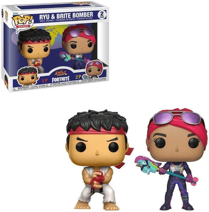 Funko Pop! Games: Fortnite - Ryu and Brite Bomber 2 Pack, Multicolor, 61189
