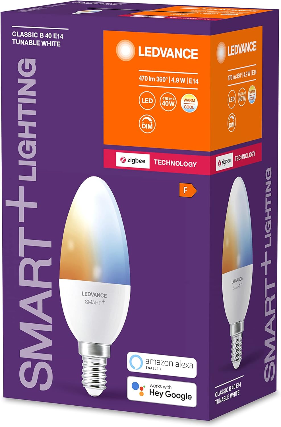 LEDVANCE LED-Lampe SMART+ ZB CANDLE 40 TW E14 5 W