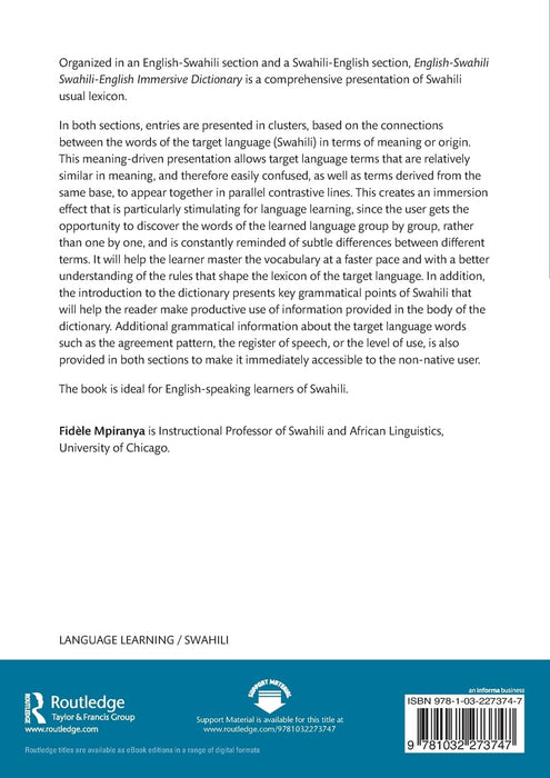 English-Swahili Swahili-English Immersive Dictionary