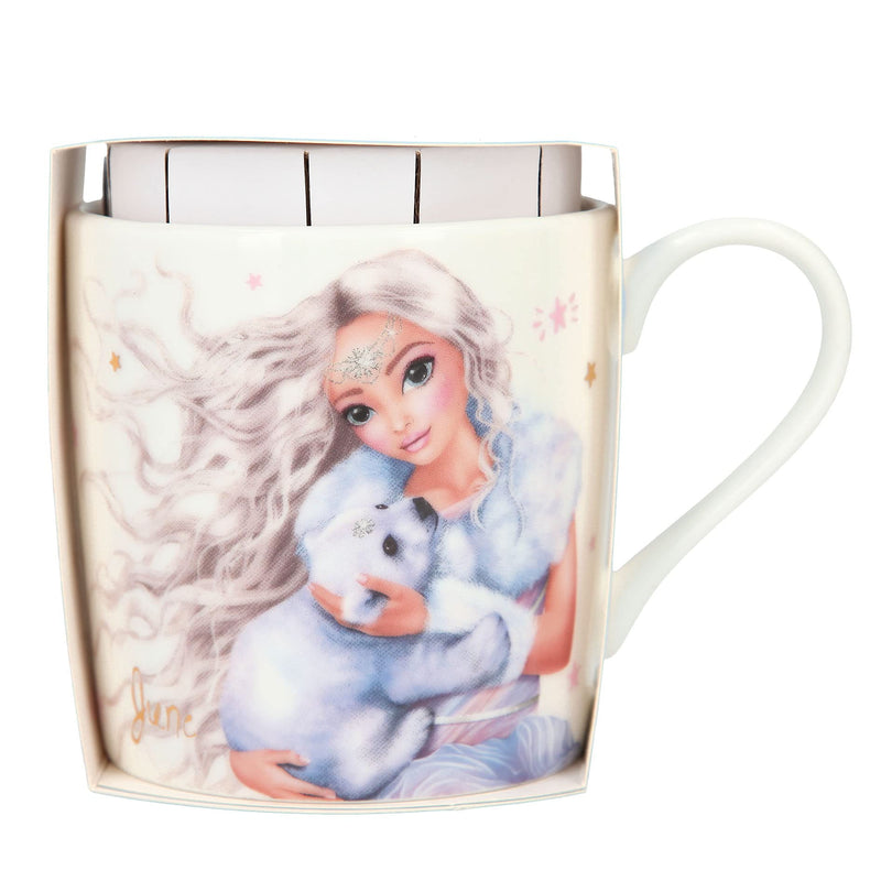 Depesche 12033 TOPModel Iceworld Mug in White with Model Polar Bear Ears and Gold Print, Drinking Cup with Porcelain Handle, Capacity: Approx. 300 ml, Multi-Coloured