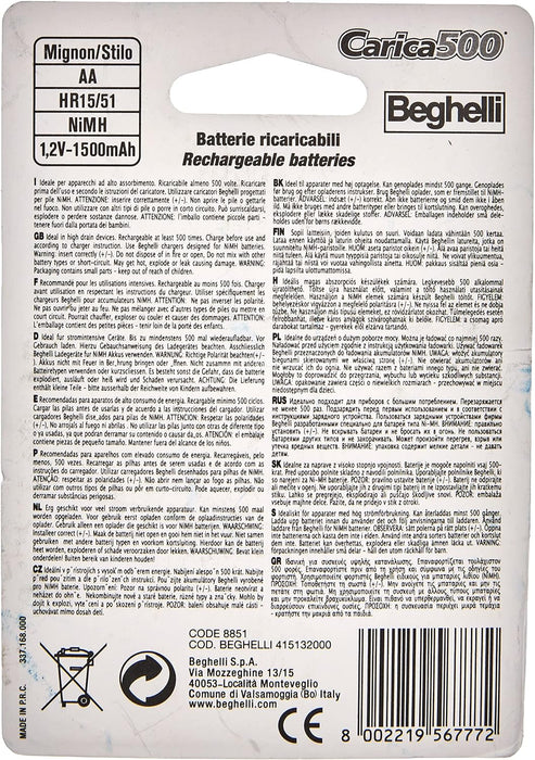 Cf4 Batt.Aa Ric Nimh 1.500Ma