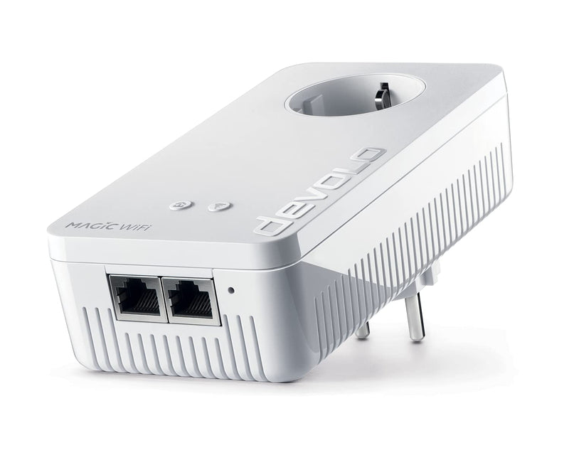 Devolo Magic 2 WiFi 6 Adapter, Powerline WiFi Adapter, up to 2400 Mbps, WiFi Mesh, 2X Gigabit dLAN 2.0, White