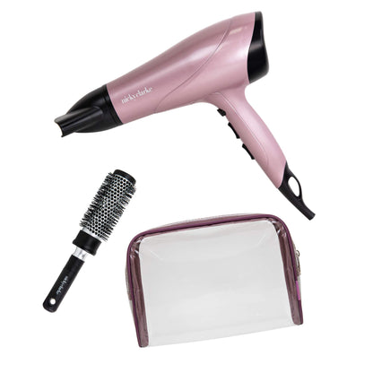 Nicky Clarke - Nicky Clarke Blow Dry Trio Gift Set 2000W Purple Hair Dryers with Cosmetic Bag and Ceramic Radial Brush