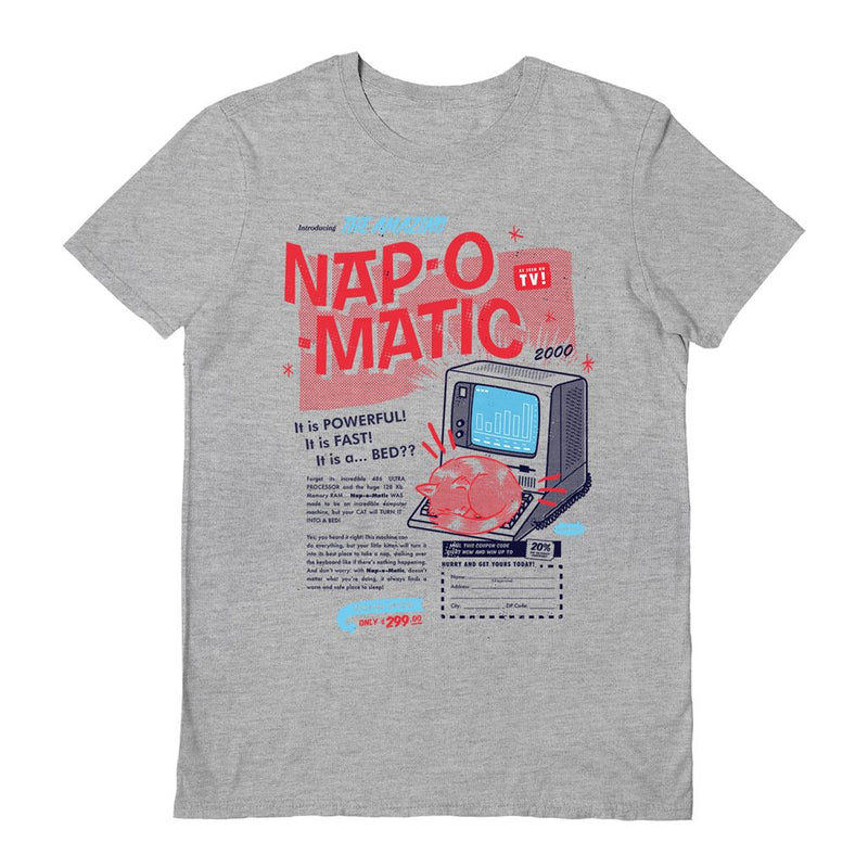 VO MARIA (NAP-O-MATIC) SPORTS GREY UNISEX T-SHIRT