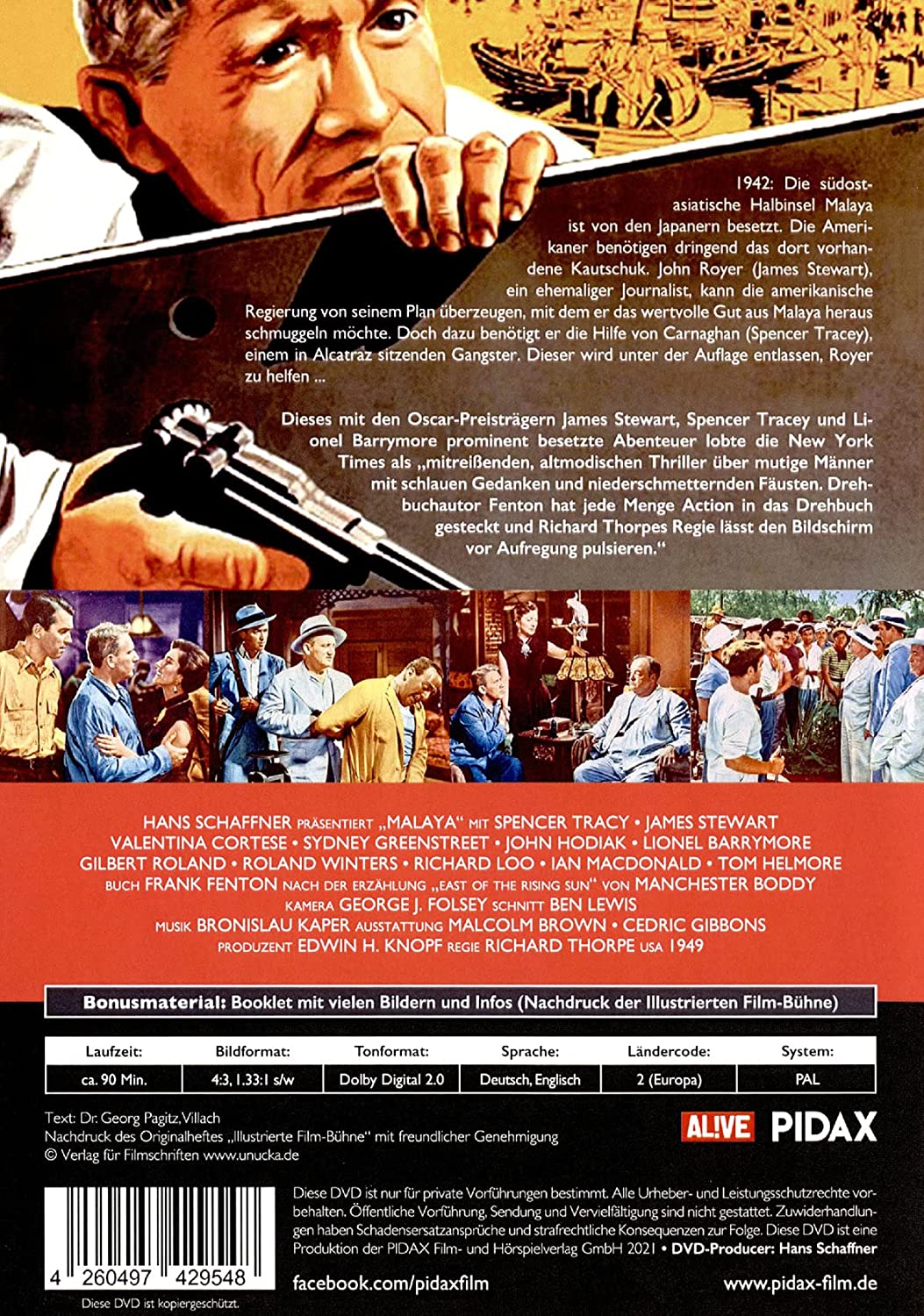 Malaya / Mitreißender Abenteuerfilm mit Starbesetzung (Pidax Film-Klassiker)