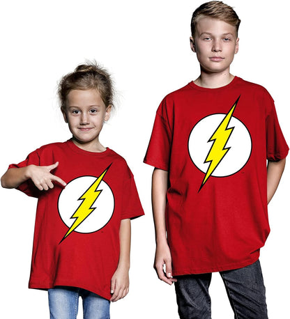 The Flash Officially Licensed Emblem Unisex Kids T-Shirt Ages 3-12 Years 8 Years Red