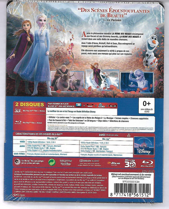La Reine des Neiges 2 [BluRay Edition Steelbook 2D + 3D]