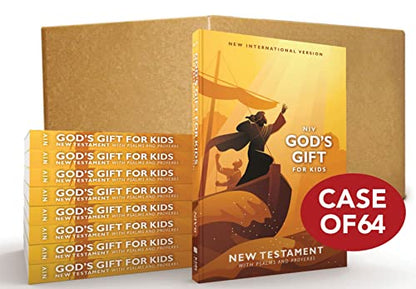 NIV, God's Gift for Kids New Testament with Psalms and Proverbs, Pocket-Sized, Paperback, Case of 64, Comfort Print