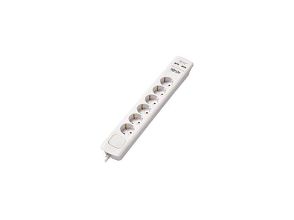 6-Outlet Surge Protector With Usb Charging - German Type F Sch