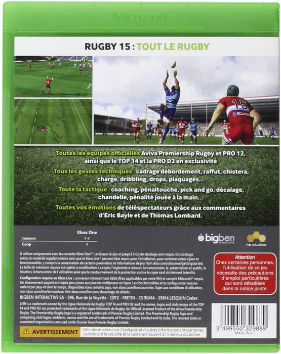 Xbox One - Rugby 15 - Fr (Xbox One)