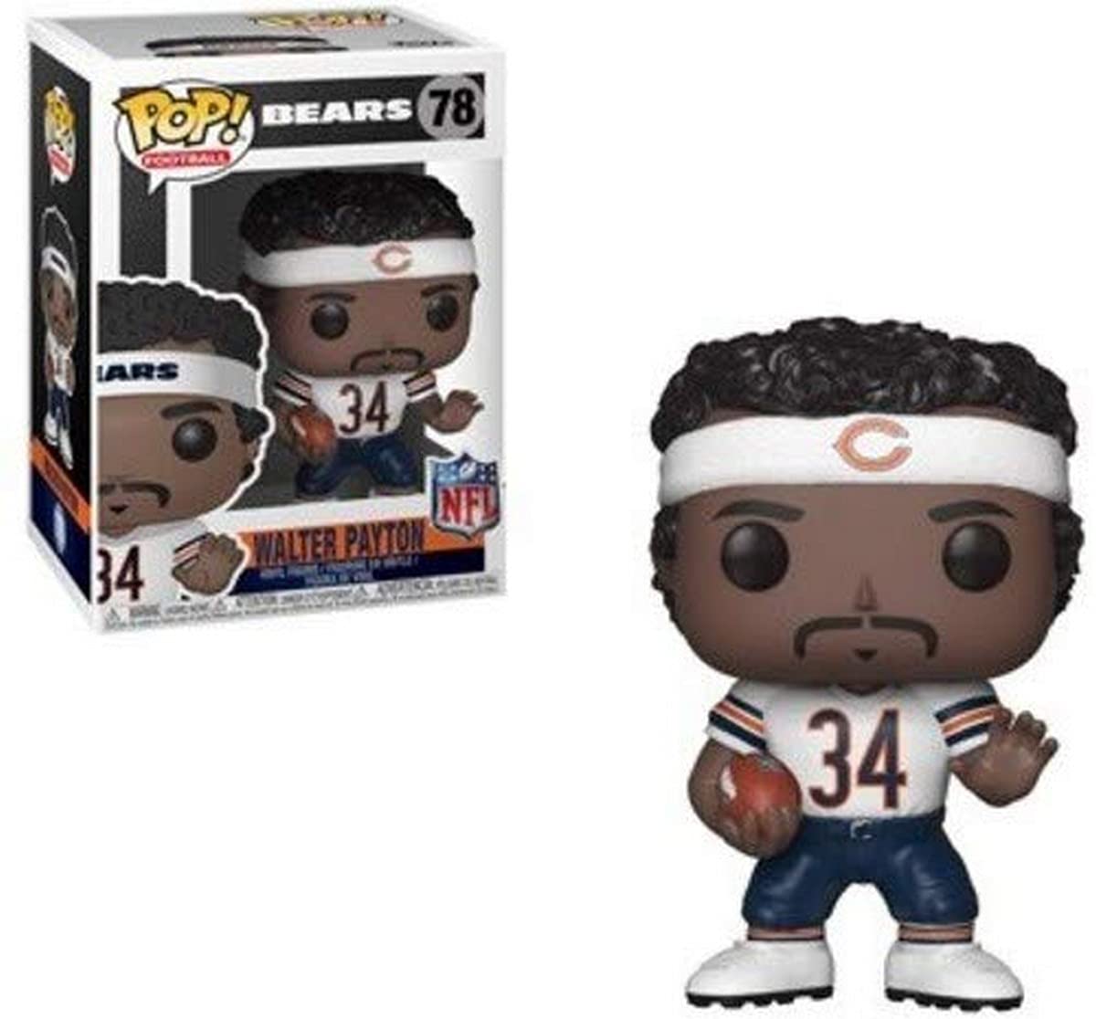 Funko POP! NFL: Legends - Walter Payton - White - NFL Legends - Collectable Vinyl Figure - Gift Idea - Official Merchandise - Toys for Kids & Adults - Sports Fans - Model Figure for Collectors