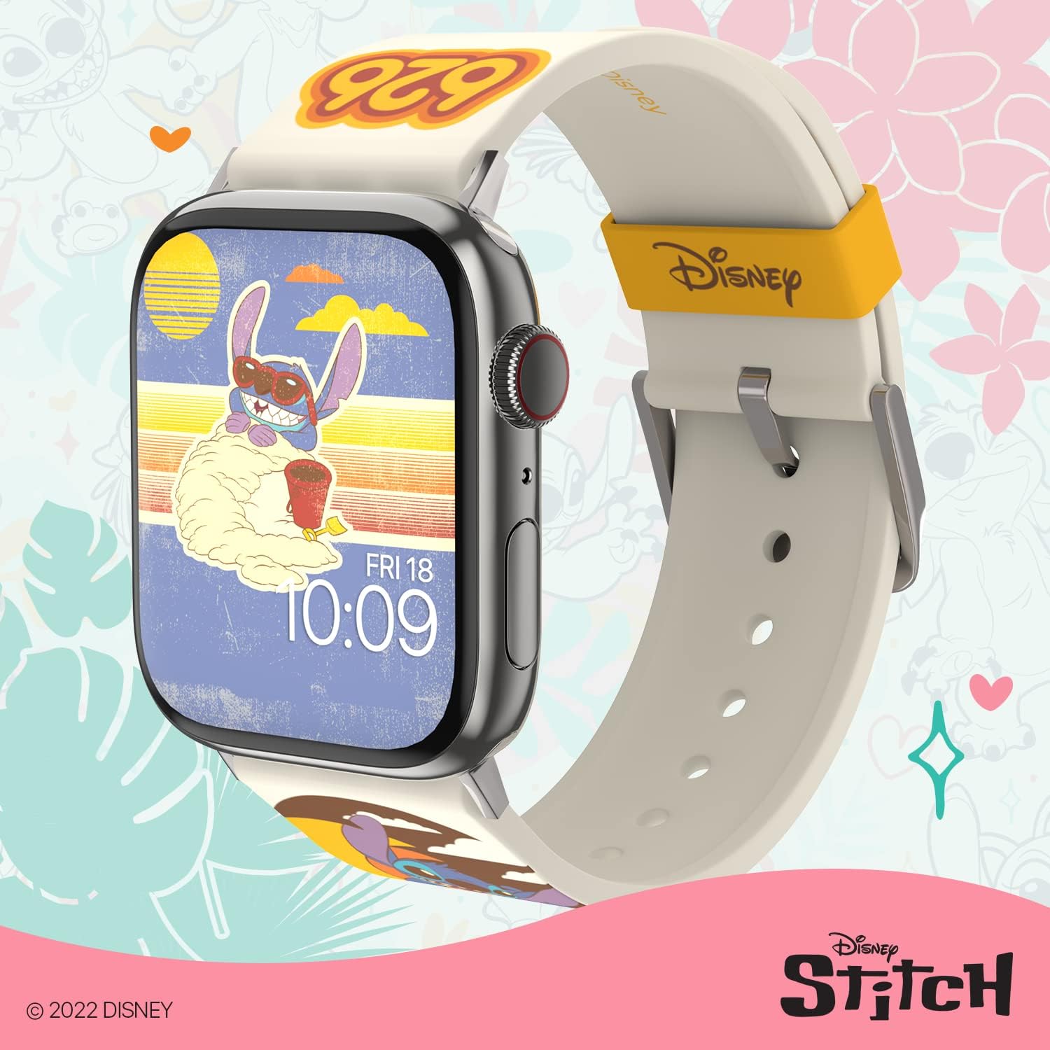 Disney: Stitch - Surfer Smartwatch Band - Officially Licensed, Compatible with Every Size & Series of Apple Watch (not included) Stitch Surfer