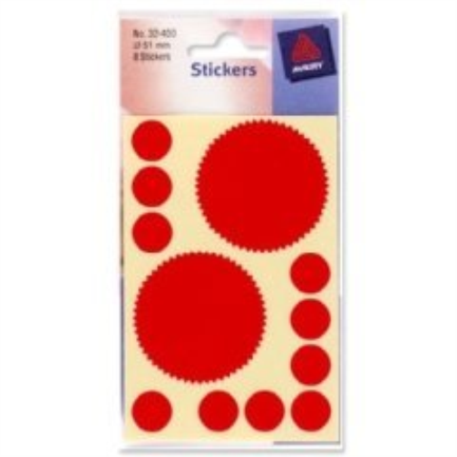 Avery - Avery Company Seal Label Red (Pack 80) 32-400