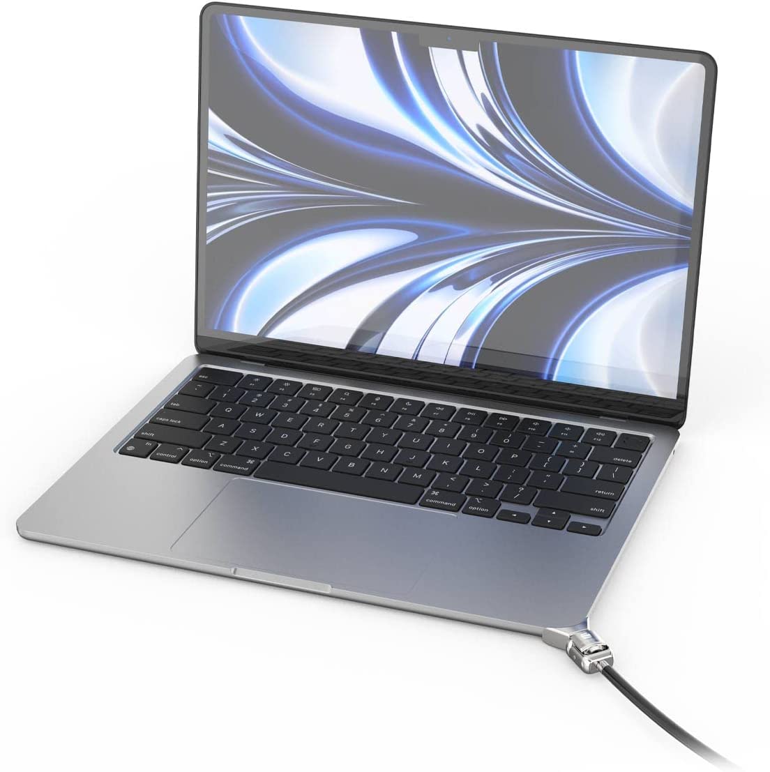 Ledge Macbook Air2022 M2 T-Slot Lock Adapt Keyed Cbl Lock Silver