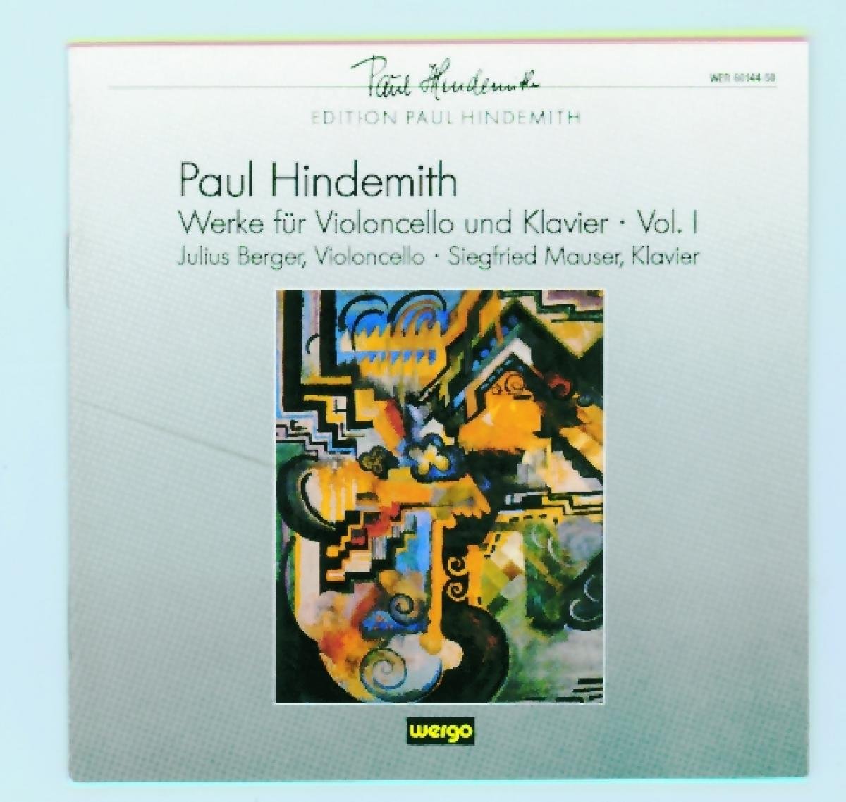 Paul Hindemith: Werke Für Violoncello Und Klavier - Volume 1
