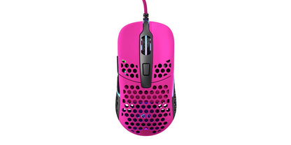 Xtrfy M42 RGB - Superlight Gaming Mouse - Wired with State-of-the-Art Pixart 3389 Sensor - Modular Housing with 2 Sizes Included - Adjustable RGB Backlight - Pink Edition
