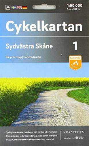 Skane South west cycling map