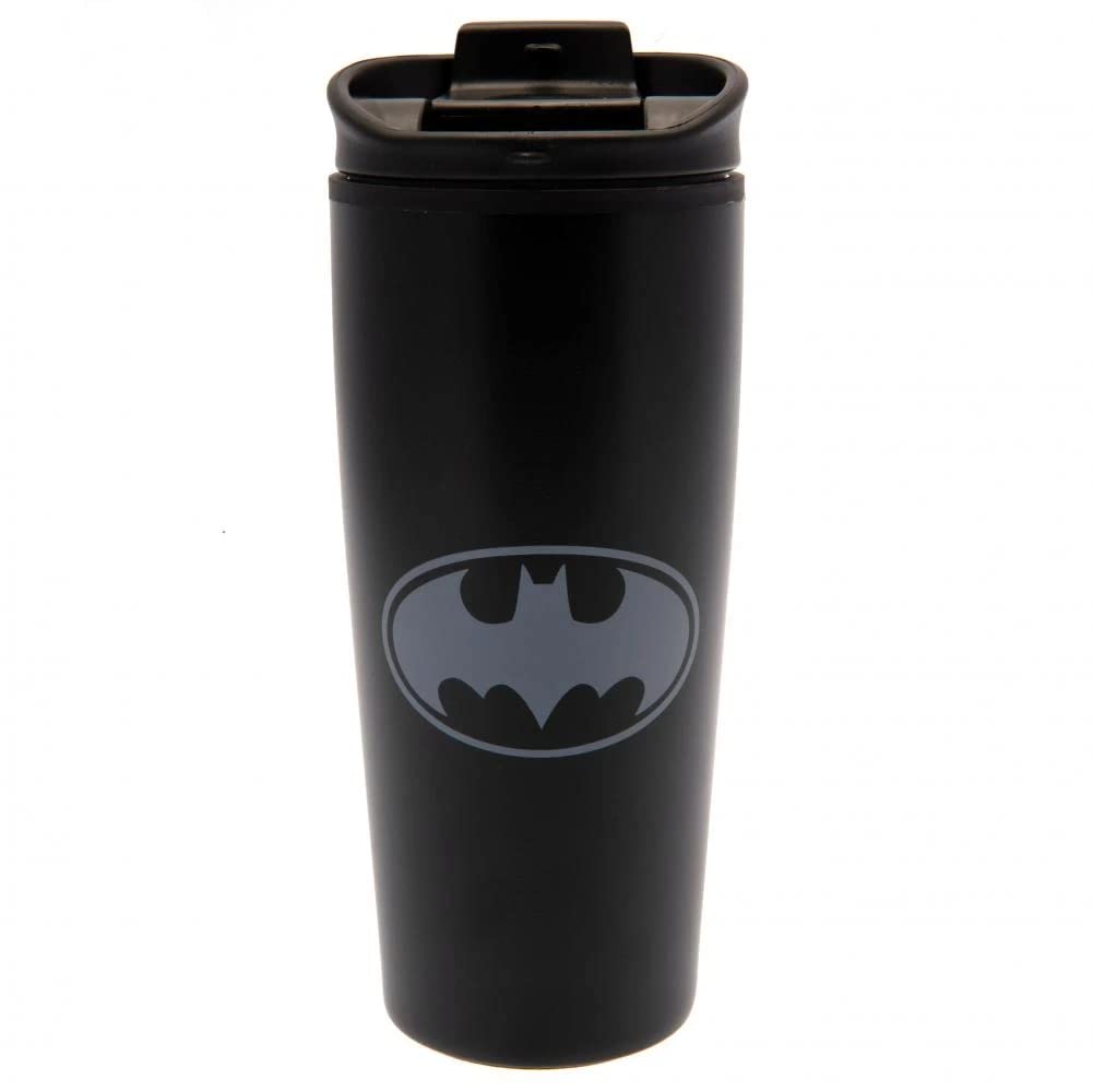Pyramid International Batman Metal Travel Cup (Straight Outta Gotham Design) 16oz Travel Coffee Mug and Travel Coffee Cup for Hot Drinks - Official Batman Merchandise