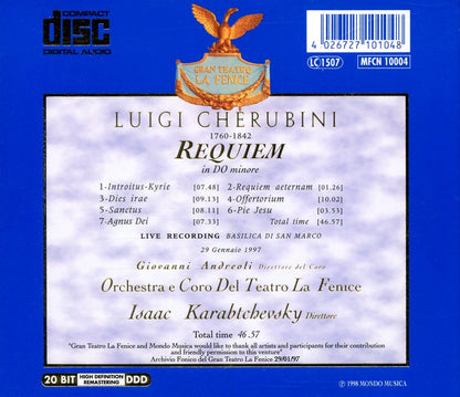 LUIGI CHERUBINI - Requiem in Do Minore (D-Moll) (Basilica Di San Marco 1997)
