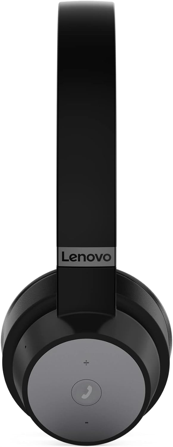 Lenovo Go - Headset - on-ear - Bluetooth - wireless, wired - active noise cancelling - USB-C - thunder black - Certified