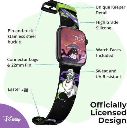 MobyFox x Disney Apple Watch Band - Little Mermaid (Ursula) - Officially Licensed Smartwatch band, Compatible with Every Size & Series of Apple Watch (not included)