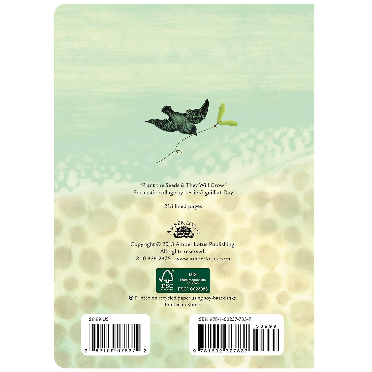 Plant the Seeds and They Will Grow Lined Travel-Sized Journal