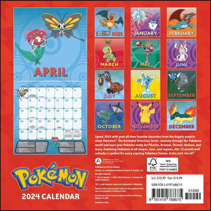 Pokémon 2024 Mini Wall Calendar