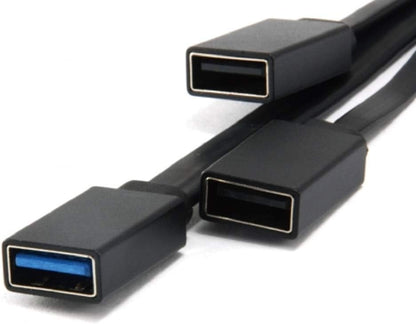 Conceptronic HUBBIES01B USB 3.1 Type-C (to 1-Port USB 3.0 + 2-Port USB 2.0 Cable Hub, OTG) Black