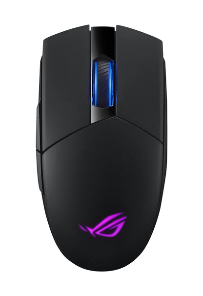 Asus ROG Strix Impact II ambidextrous, ergonomic gaming mouse with 6,200 dpi optical sensor, lightweight design and Aura Sync RGB lighting, Black Ambidextrous Wired