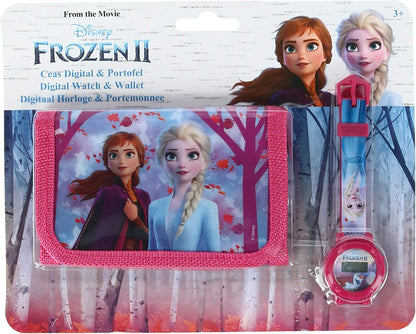 Disney Frozen 2 Horloge & Portemonnee Meisjes 10 Cm Blauw 2-Delig - [Dutch Import]