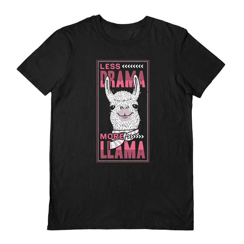 EDUELY (LESS DRAMA MORE LAMA) BLACK UNISEX T-SHIRT