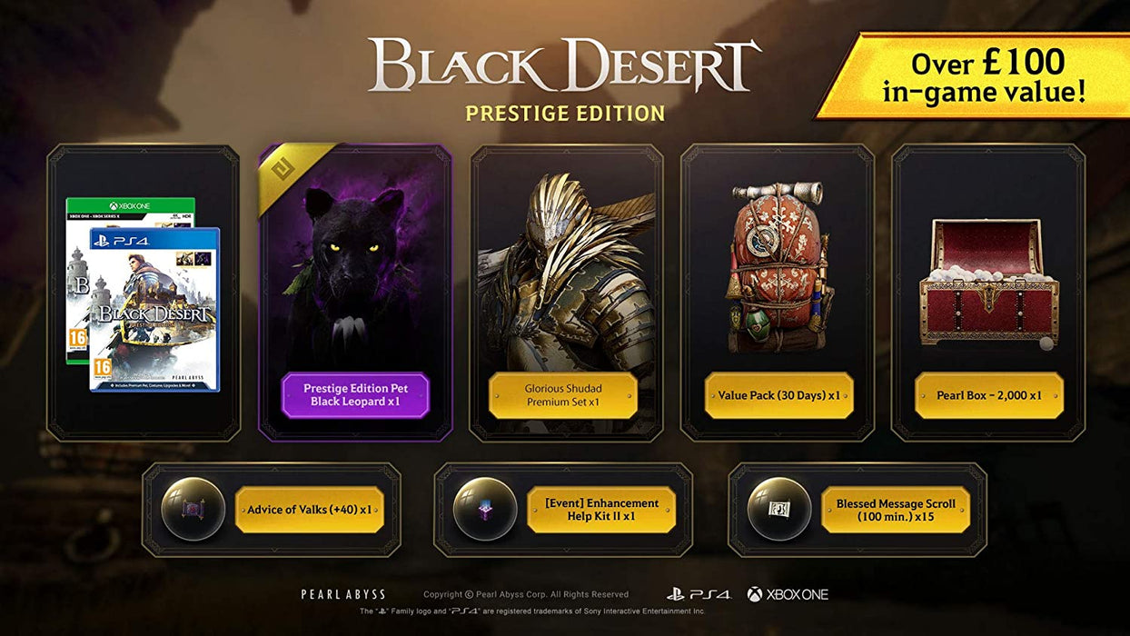 Black Desert Prestige Edition (Physical Disc) (PS4) PlayStation 4