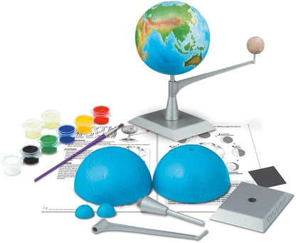4M Kidzlabs Earth & Moon Model Kit – STEM Toys Science Lab DIY Orbit Planetarium Educational Gift