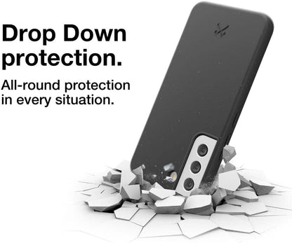 Woodcessories - Bio Case Compatible with Samsung Galaxy S22+ - Sustainable, biodegradable - BioCase (Black)