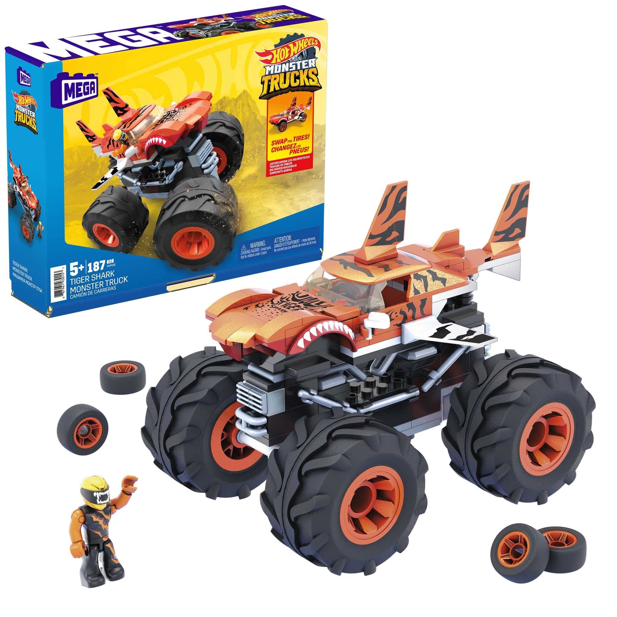 Mega Construx Hot Wheels Monster Trucks   Tiger Shark