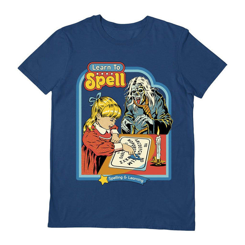 STEPHEN RHODES - LEARN TO SPELL NAVY UNISEX T-SHIRT