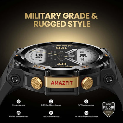 Amazfit T-Rex 2 3.53 cm (1.39") AMOLED 47 mm Black, Green GPS (satellite)