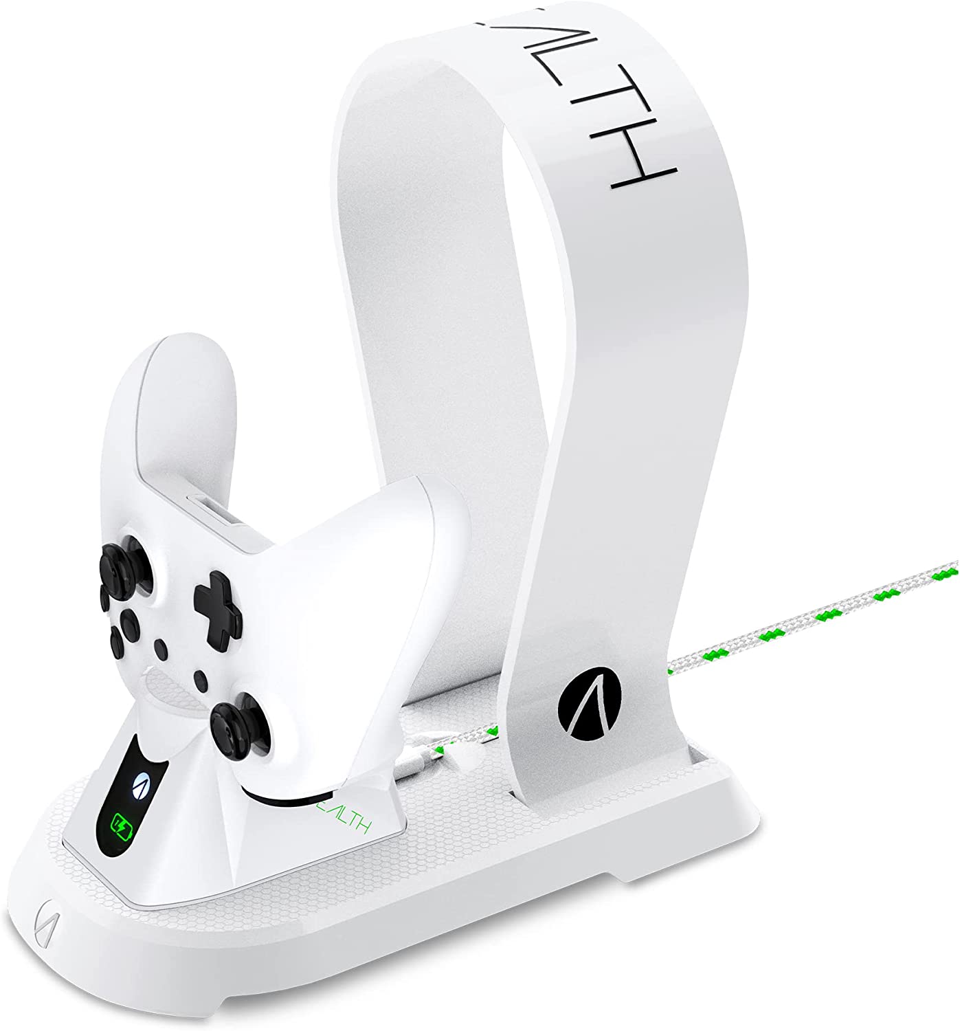 Stealth SX-C60 White Charging Station with Headset Stand for XBOX ONE Including Rechargeable Battery